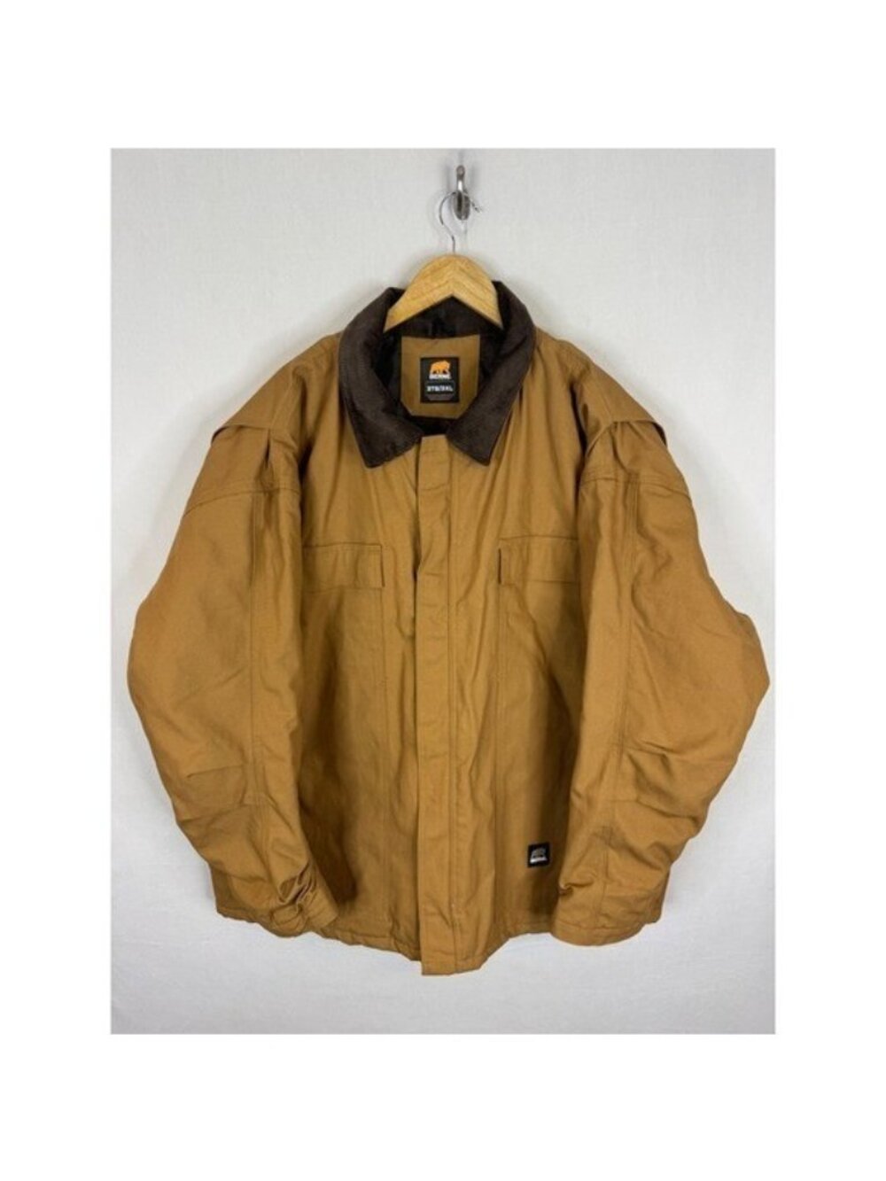 Berne Mens 3XL Brown Cotton Duck Quilted Lined Chore Work Jacket Coat CH416BD